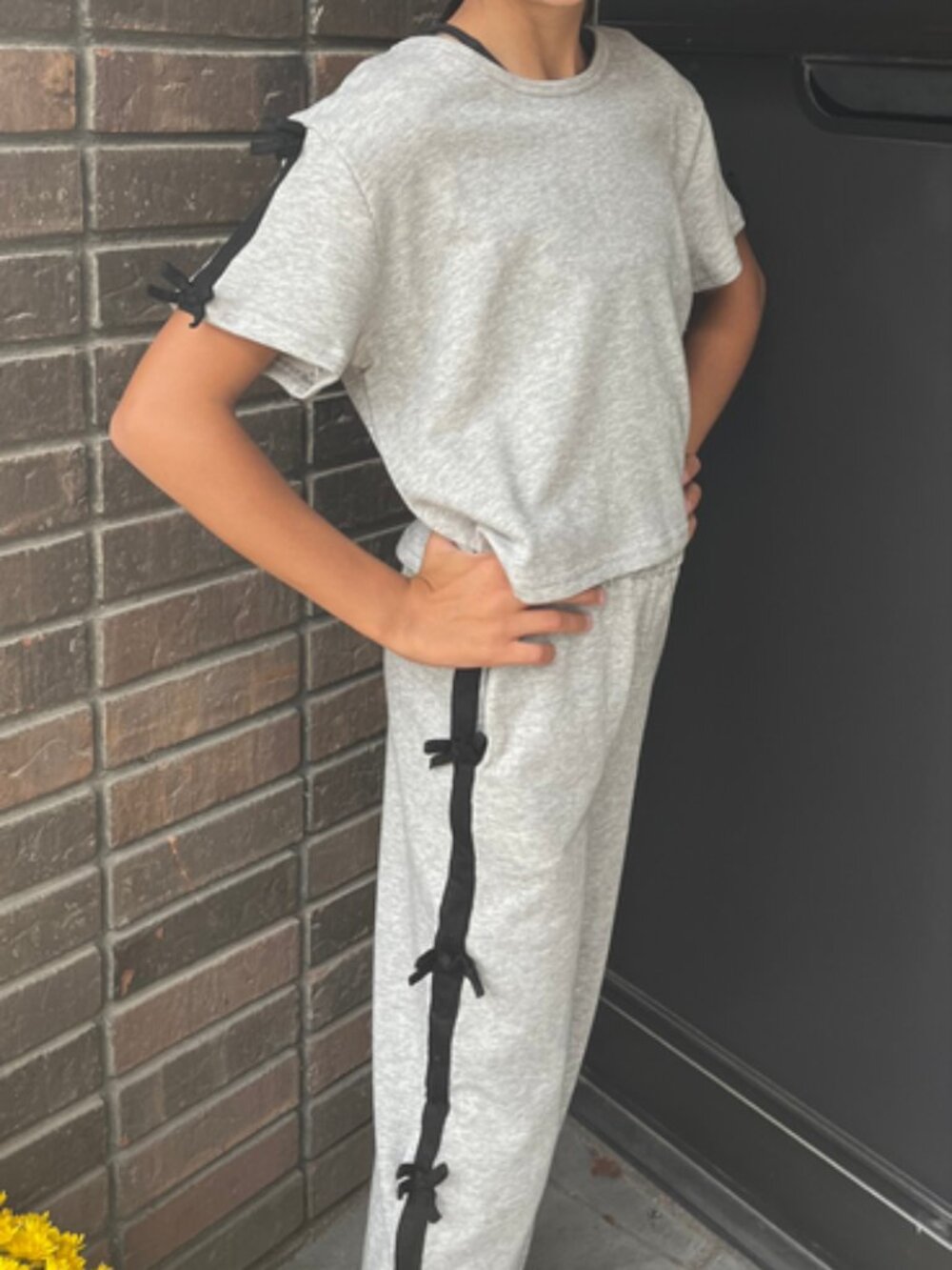 Girls Bow Terry set
